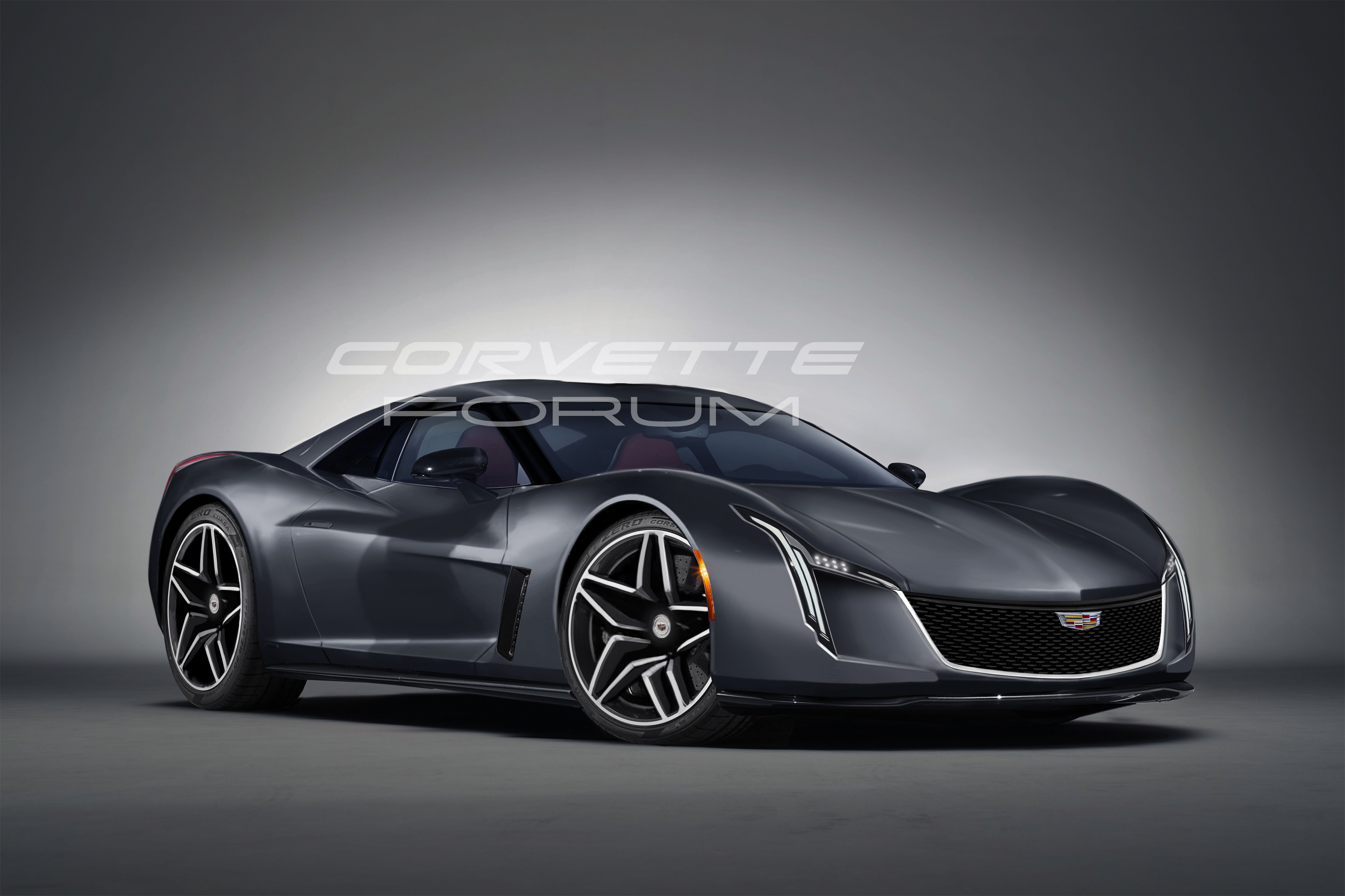Mid-Engine Cadillac Sports Car Rendered