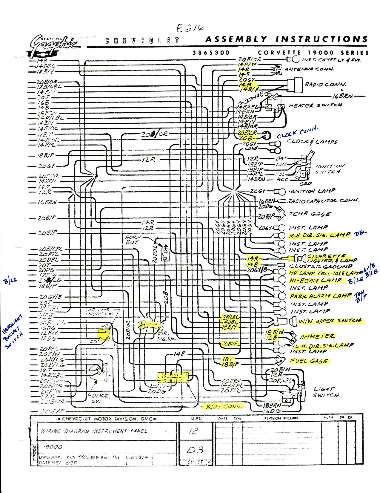 I need a 1965 wiring diagram - CorvetteForum - Chevrolet ... corvette c6 bcm wiring diagram 