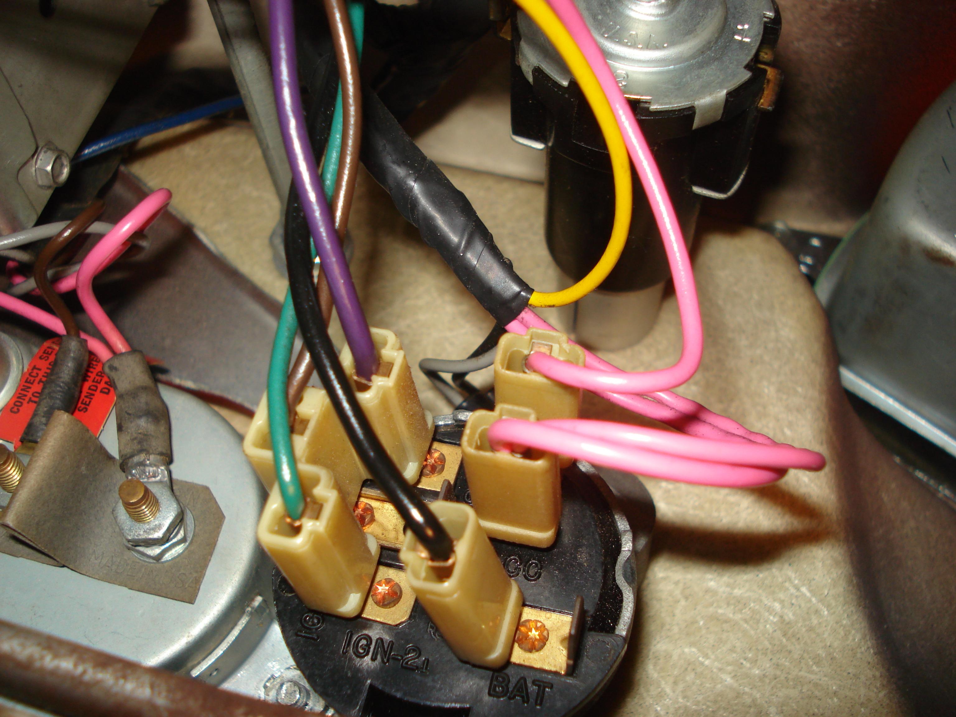 Ignition switch wiring, 2 extra dark green wires - CorvetteForum