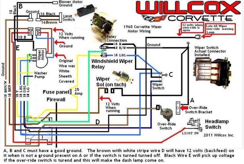 71 Corvette Wiper Motor Wiring Diagram
