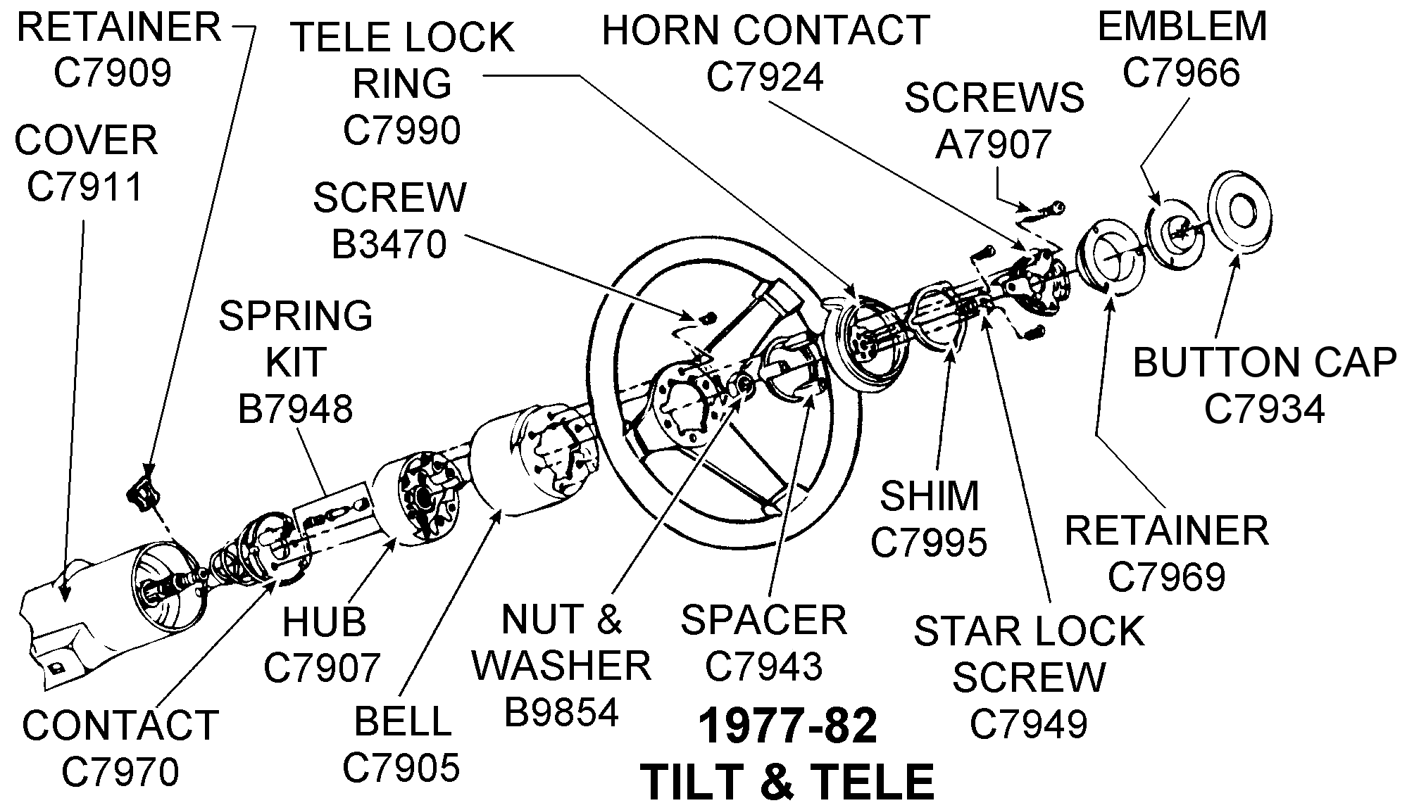 1982 horn repair questions, what are these ... gm tilt column wiring diagrams 