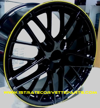On Sale Black Zr1 Wheels With Custom Yellow Or Red Lip