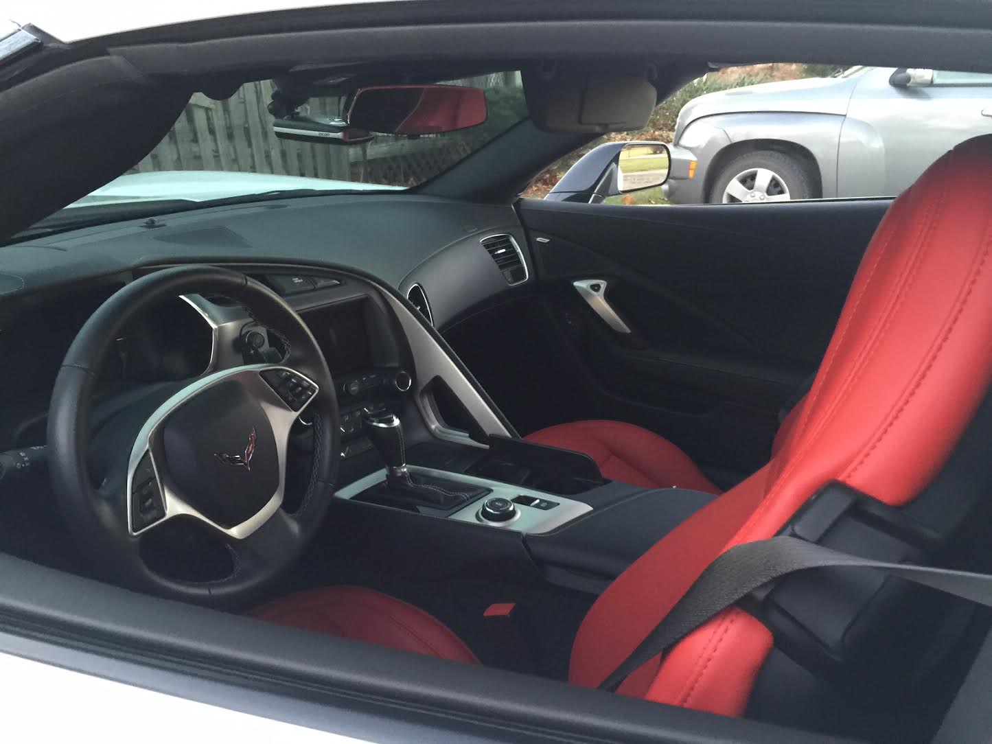 2015 Corvette 1lt Arctic White With Red Interior 8 Speed
