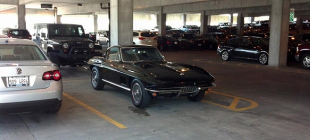 1967 Corvette Coupe in Airport Parking Garage