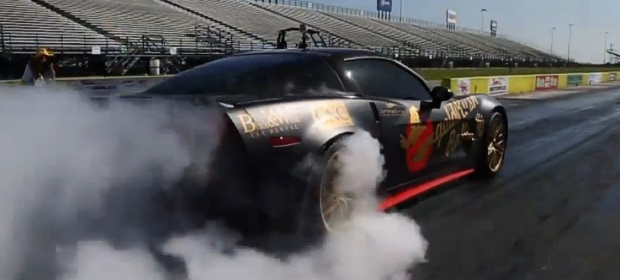 Gold Rush Corvette ZR1 Burnout and Drag Race vs SL63 AMG