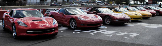 C7 Corvette Stingray with C6s and C5s Featured