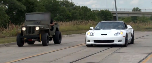 Why is this Corvette ZR1 Racing a 1952 Willys Jeep?