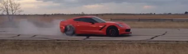Watch Hennessey’s HPE700 Twin Turbo C7 Burnout