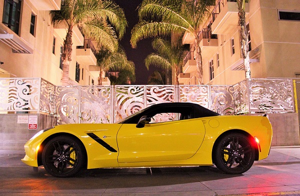 Corvette (night shot - top up - CF)