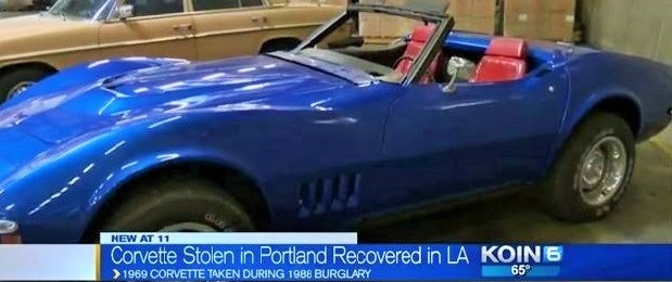 Stolen 1969 Corvette Goes Unclaimed