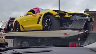 Wrecked Z06 spotted in Chicago