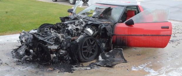 Oh, the Humanity! Corvette Catches on Fire while Charging