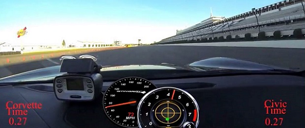 700-hp Corvette takes on 700-hp Civic on the drag strip