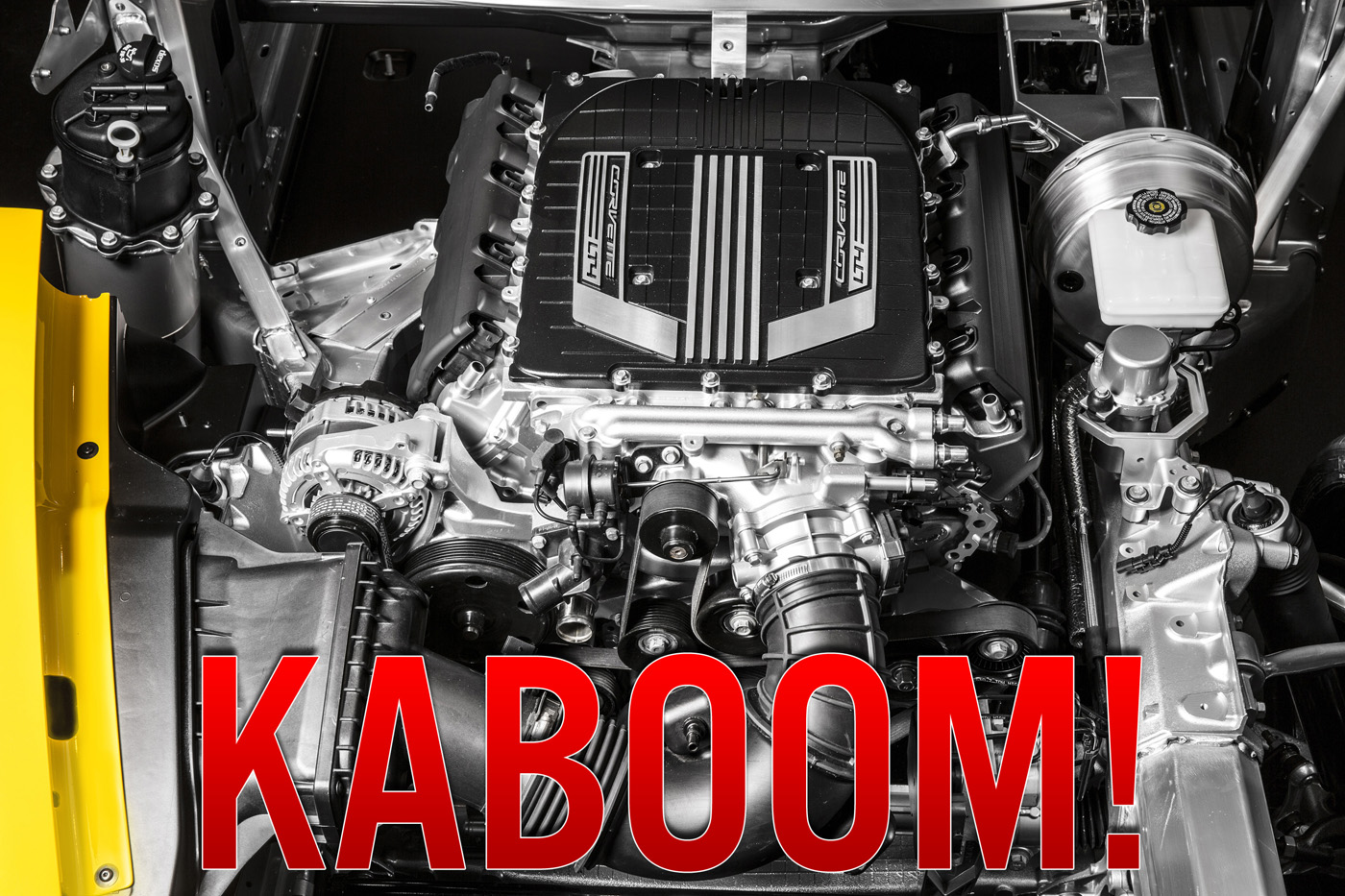 2015-Chevrolet-Corvette-Z06-Engine Blown Kaboom Engine Bay