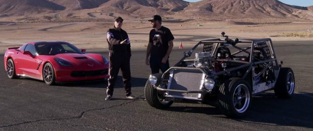 Video: ‘Roadkill’ Puts a C4 Powered Go-Kart Against a Lingenfelter C7