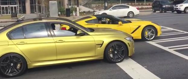VIDEO: Driver Nearly Crashes C7 Trying to Beat M3 Off the Line