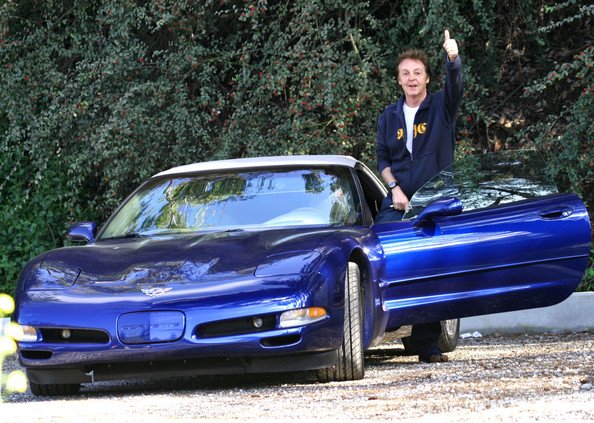 Paul McCartney and his C5 Chevrolet Corvette