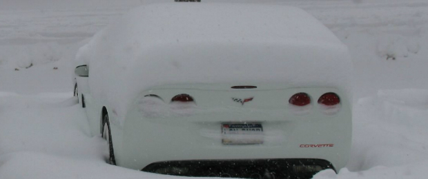 Winter WTF? Corvettes Buried in Snow