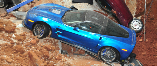 First Sinkhole Casualty Returns to Corvette Museum
