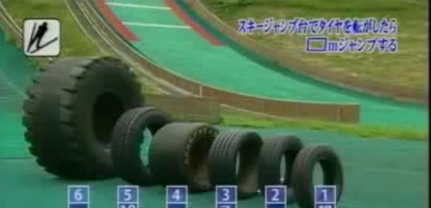 tire ski jump