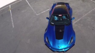 Drone’s-Eye View of Winged C7 Corvette