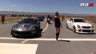 C7 Corvette Z06 Demolishes Cadillac CTS-V in Drag Race … Oh, Wait a Minute