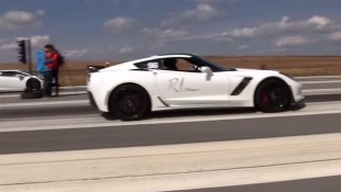 C7 Corvette Z06 Rips Lamborghini Huracan on Runway