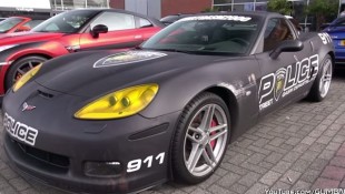 Police-Badged C6 Corvette Z06 Puts on a Burnout Show