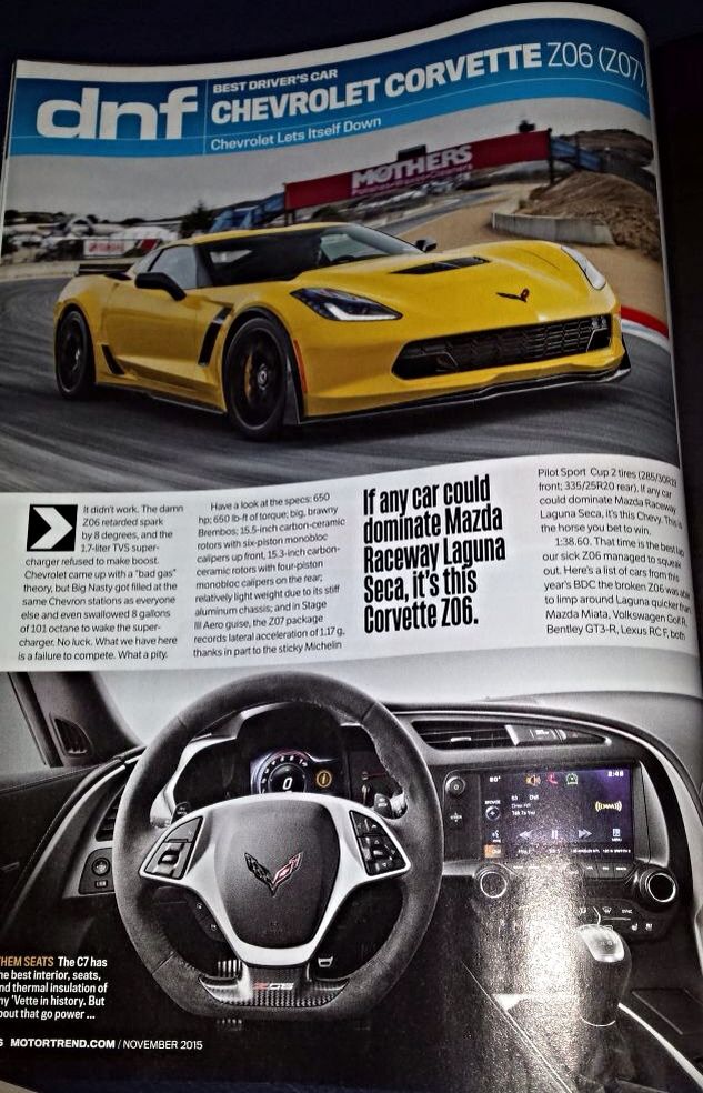 Corvette Best Driver's Car DNF Magazine Article (1)