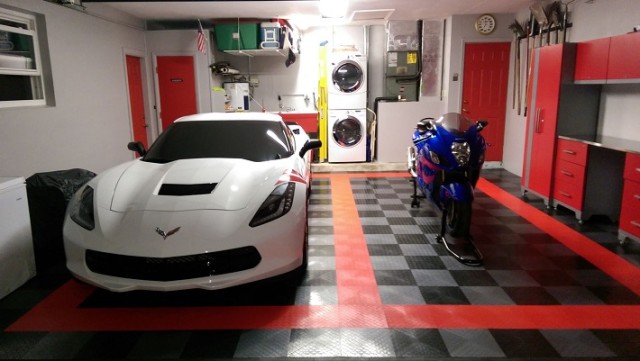 Garage Space Transforms Into Perfect Corvette Parking