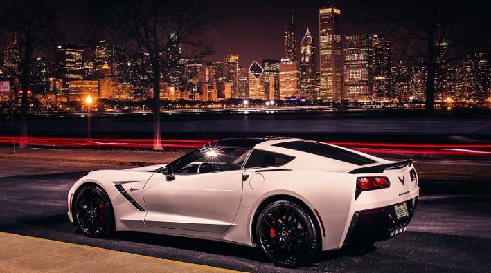 Corvette in city
