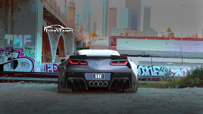 Aggressive New Carbon Fiber C7 Corvette Rear Diffuser