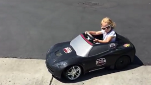 Four-Year-Old Corvette Drifter Feels the Need for Speed