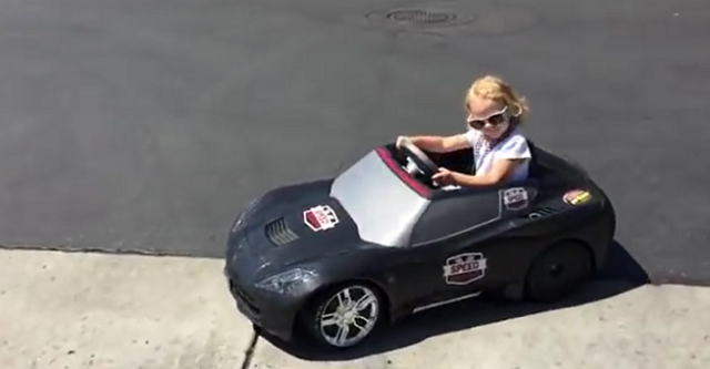 Four-Year-Old Corvette Drifter Feels the Need for Speed
