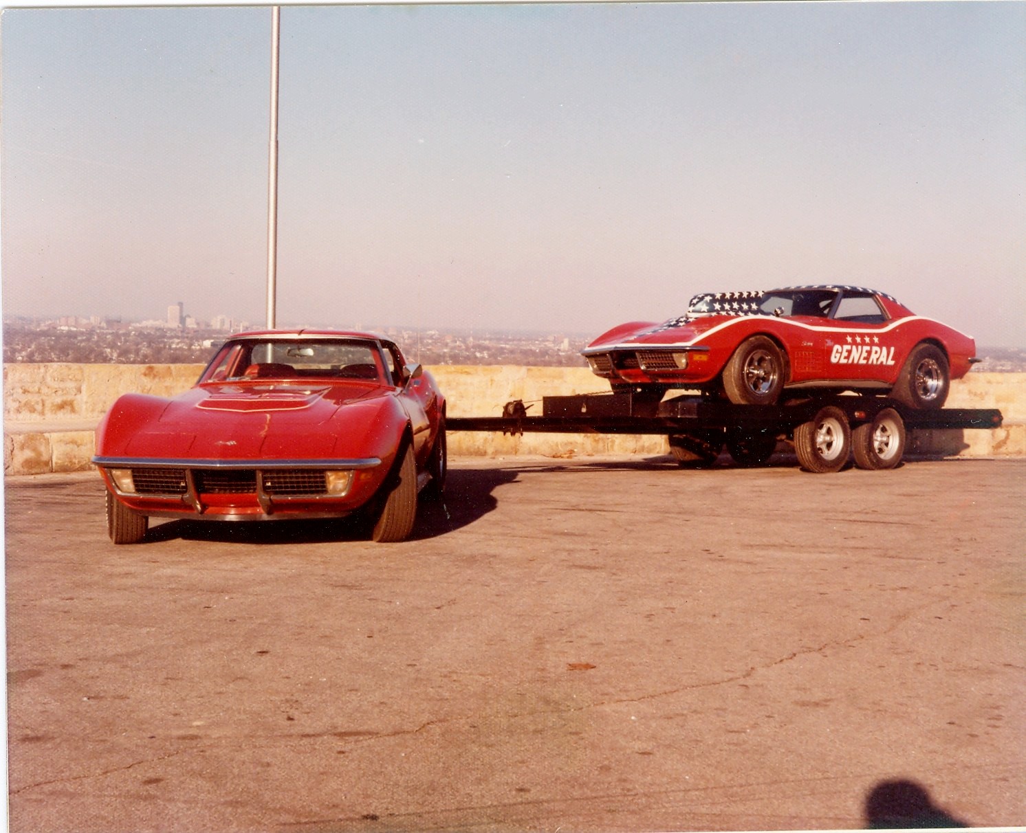 c3 barn find towed by c3 corvette