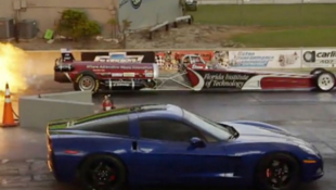 Jay Leno Takes on IHRA Champion in a C6 Corvette