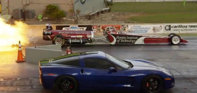 Jay Leno Takes on IHRA Champion in a C6 Corvette