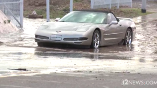 Just in Case You Need One More Reason Not to Cross Flooded Streets in Your Corvette