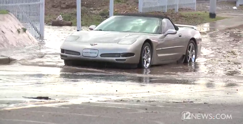 Corvette Stuck in Water