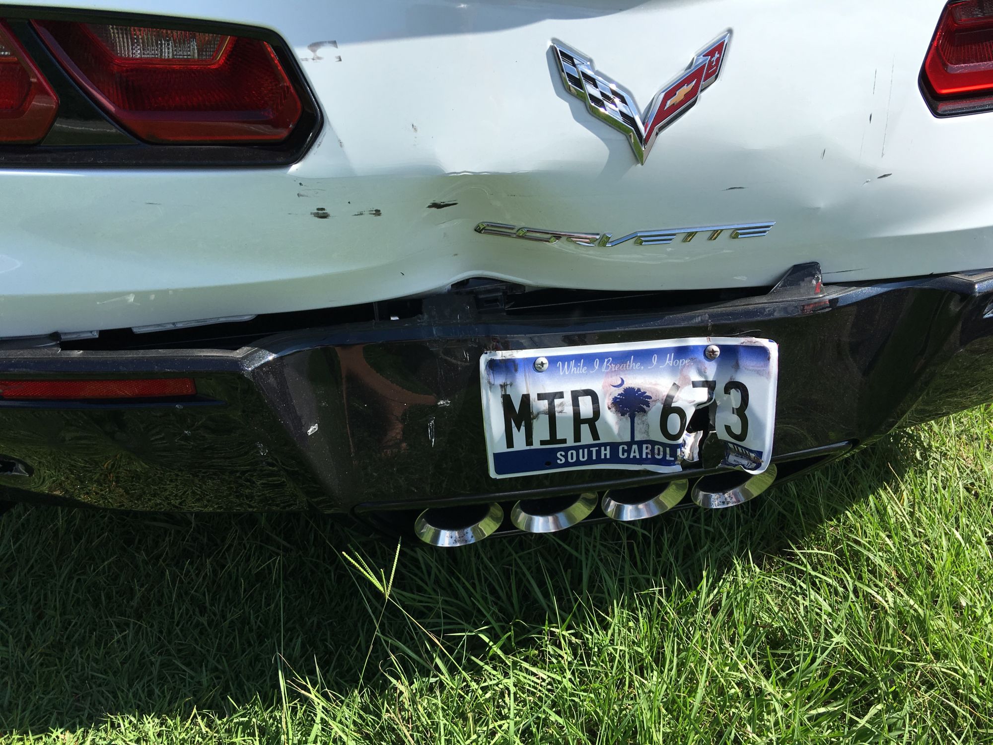 Distracted Driving Leads to New Corvette Getting Whacked