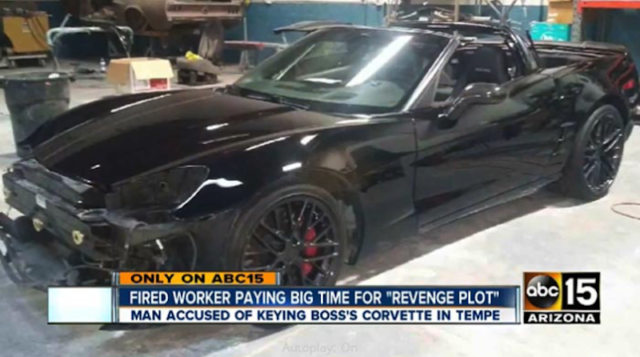 Man Caught on Camera Vandalizing Boss’s Corvette Z06