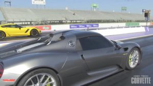 C7 Corvette Z06 Takes on Porsche 918 at the Strip