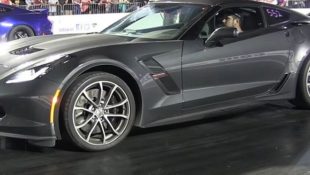 New Corvette Grand Sport Battles S550 Mustang on the Strip