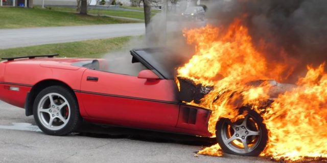 Canadian C4 Corvette Bursts Into Flame in Owner’s Driveway