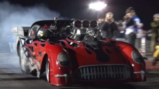 Watch This Supercharged 1953 Corvette Drag Car Absolutely Rip