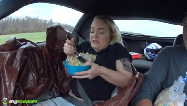 Girlfriend Attempts to Eat Cereal in Boyfriend’s 600-hp Corvette