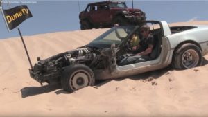 Stripped C4 Corvette Attacks Sand Dunes