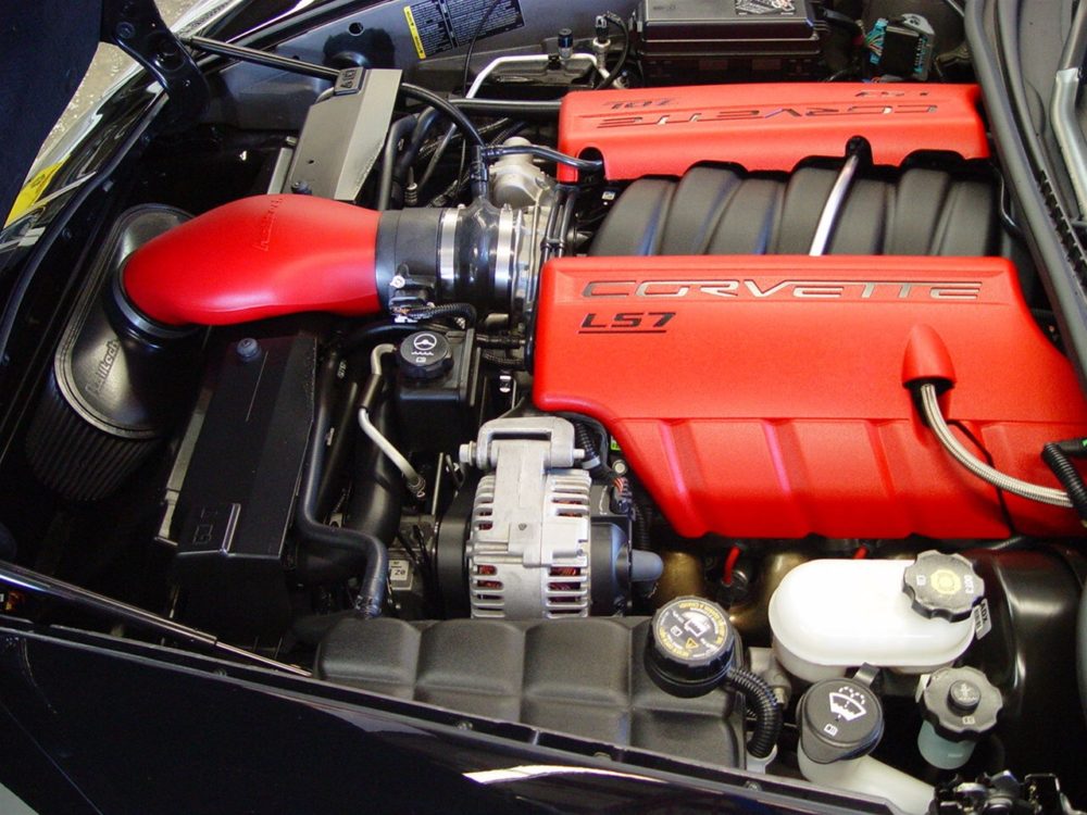 Cold air intake on a Corvette LS. 