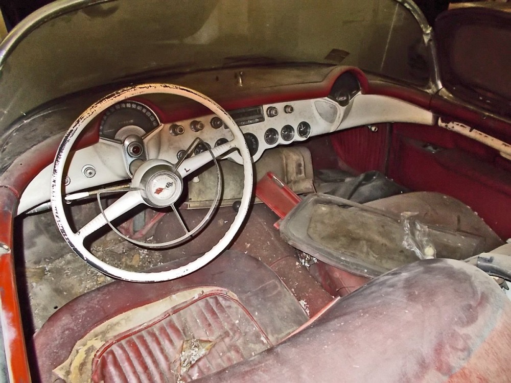 1954 Chevy Corvette Barn Find Sportsman Red