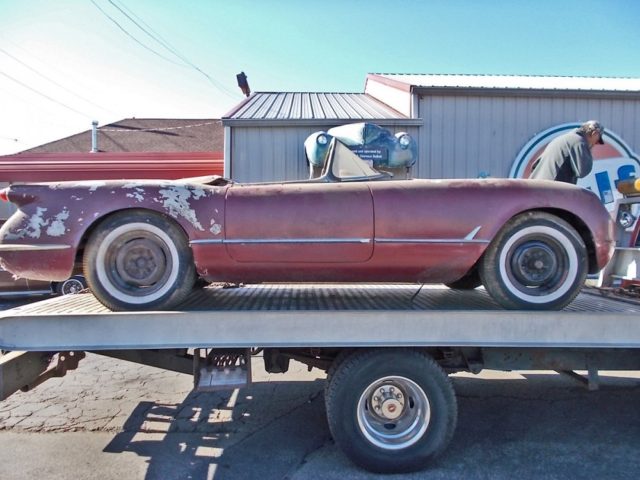 1954 Chevy Corvette Barn Find Sportsman Red